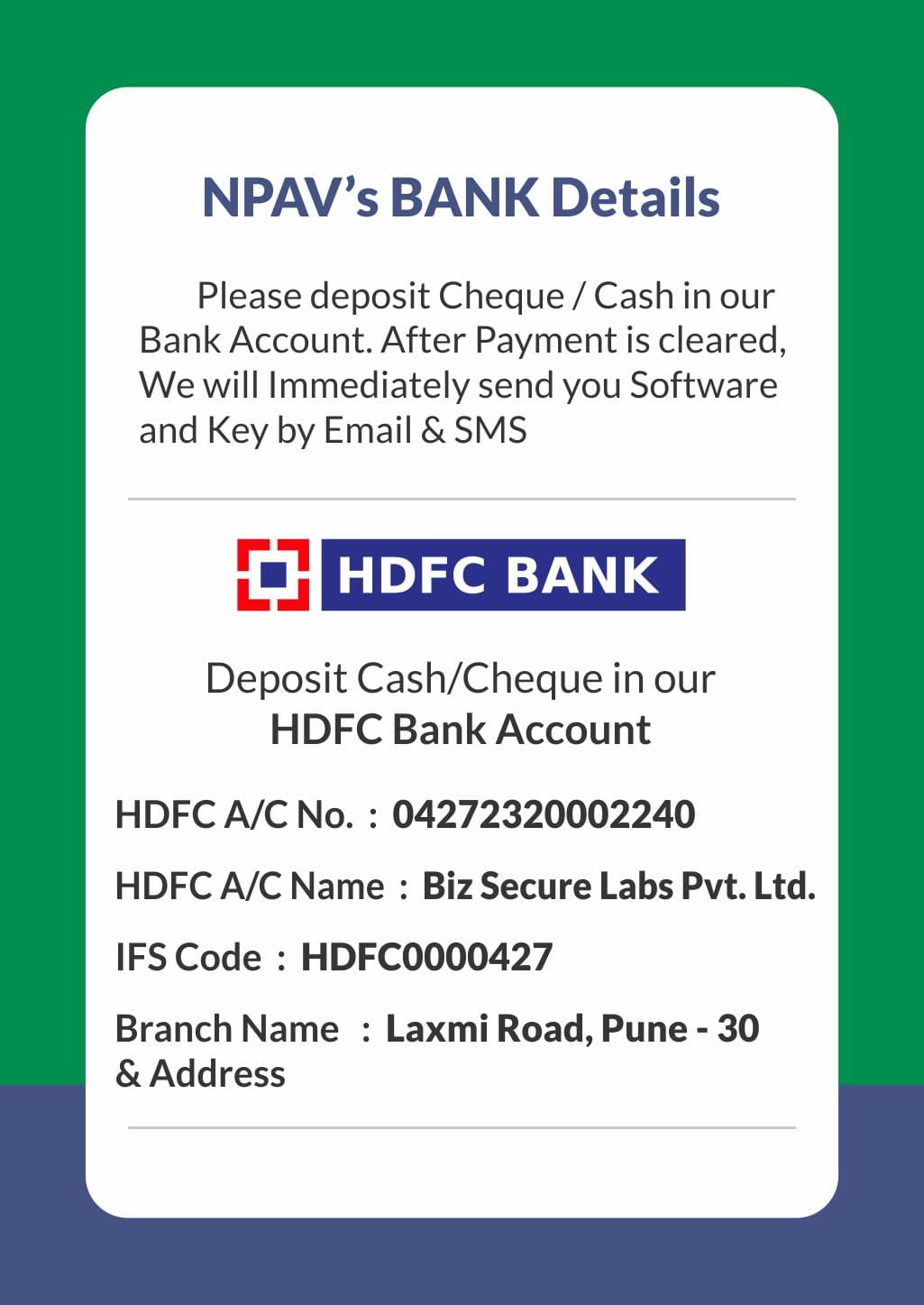Bank Info